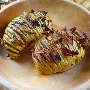 Houbové brambory Hasselback