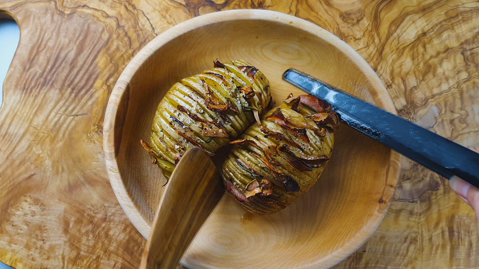 Houbové brambory Hasselback