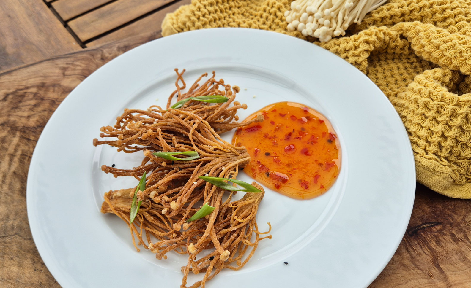 Smažené enoki recept