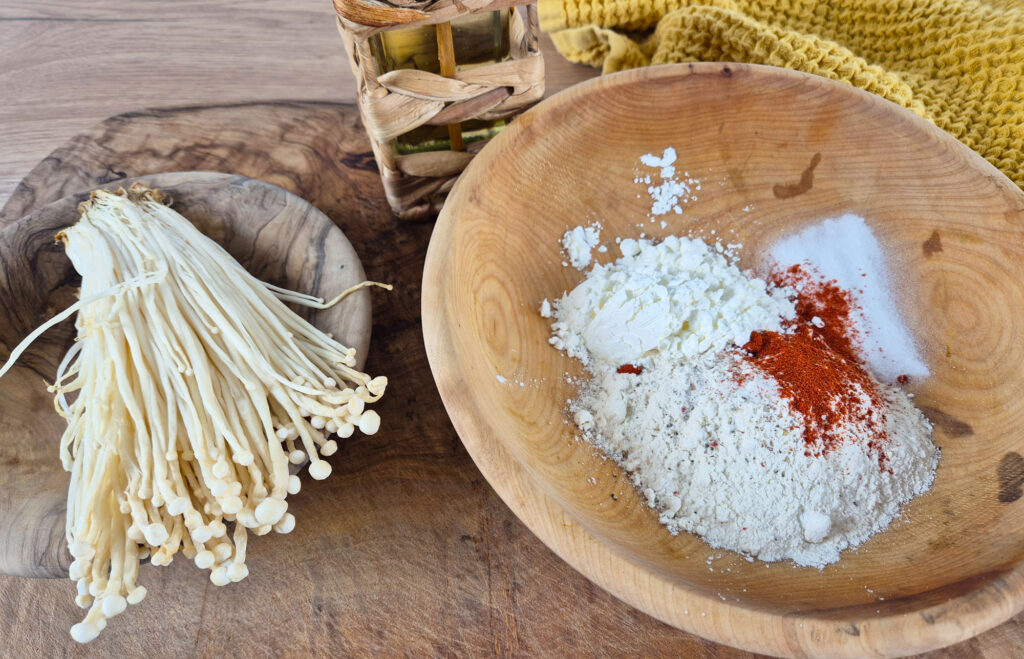 Smažené enoki recept