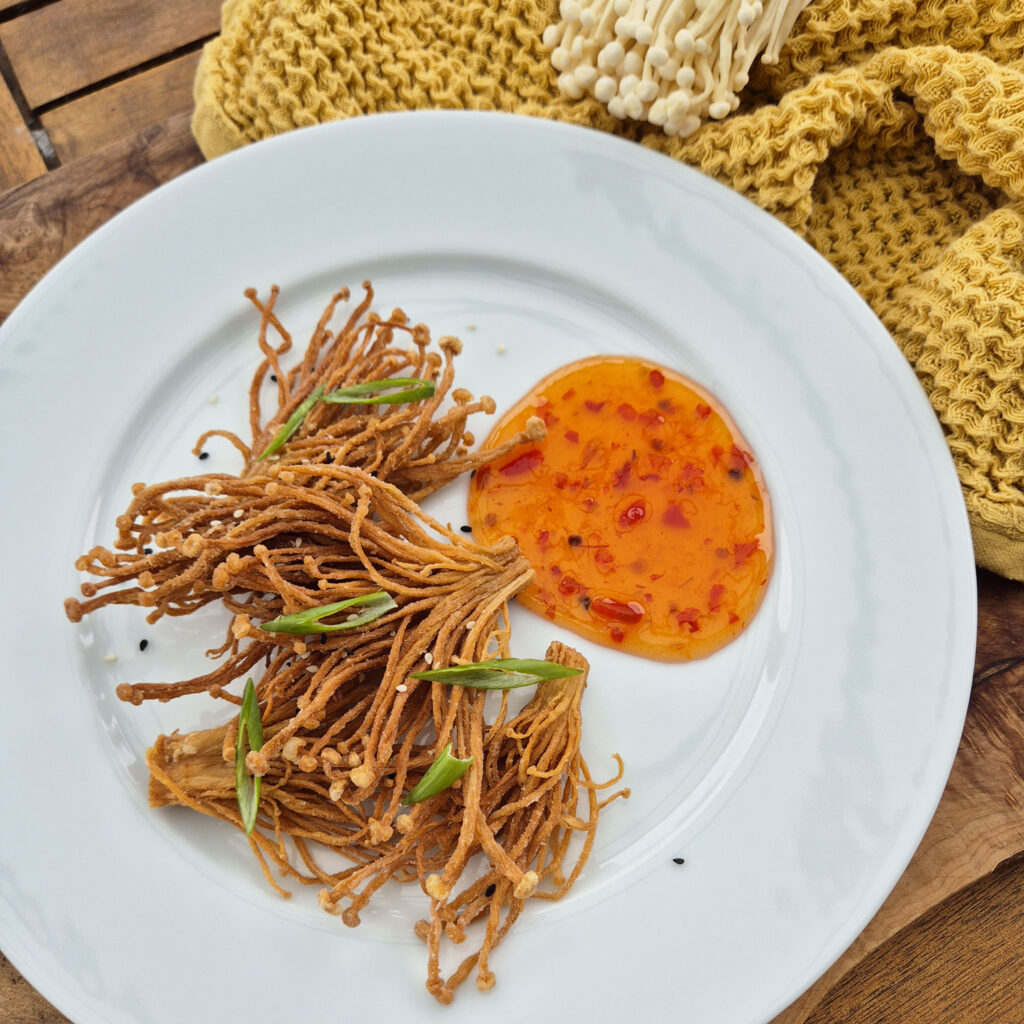 Smažené enoki recept