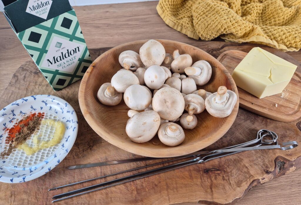 grilované žampiony recept